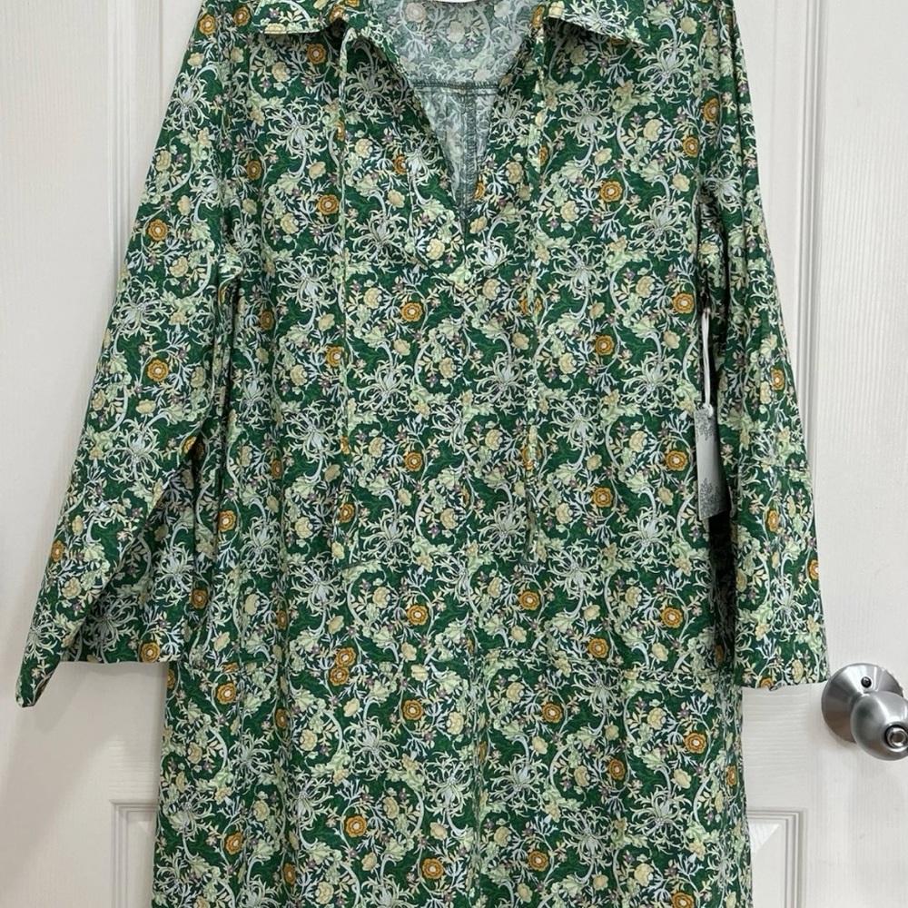 Green Notched Collar Midi Dress for Casual Occasions